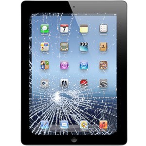 Cracked Apple iPad3 screen repair black or white 190p