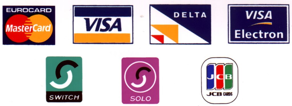 We Accept MasterCard, Visa, Delta. Maestro...