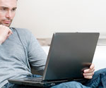 User on a laptop
